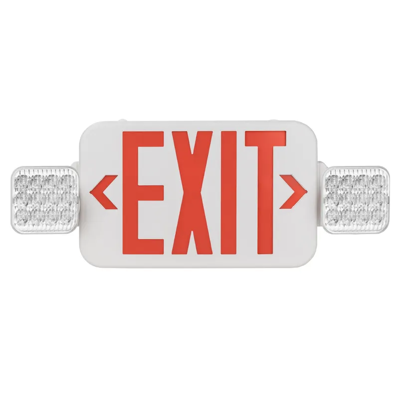 LED Emergency Exit Sign RED Single or Double Sided w/ Bug Eye w/ Remote Function