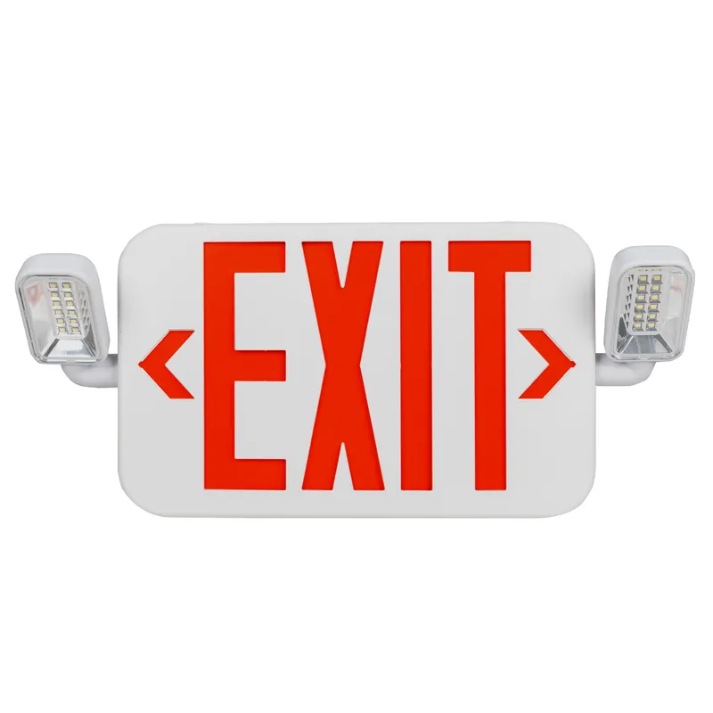 LED Emergency Exit Sign RED Single or Double Sided w/ Bug Eye
