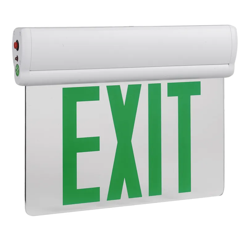 LED Emergency Exit Sign GREEN Single Sided Edge-Lit