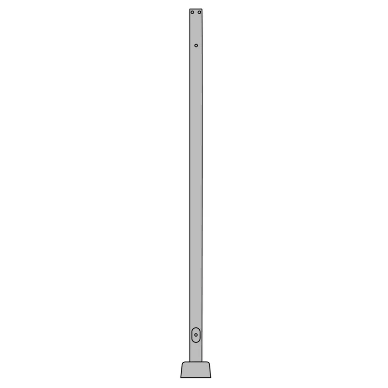 Square Straight Steel Poles