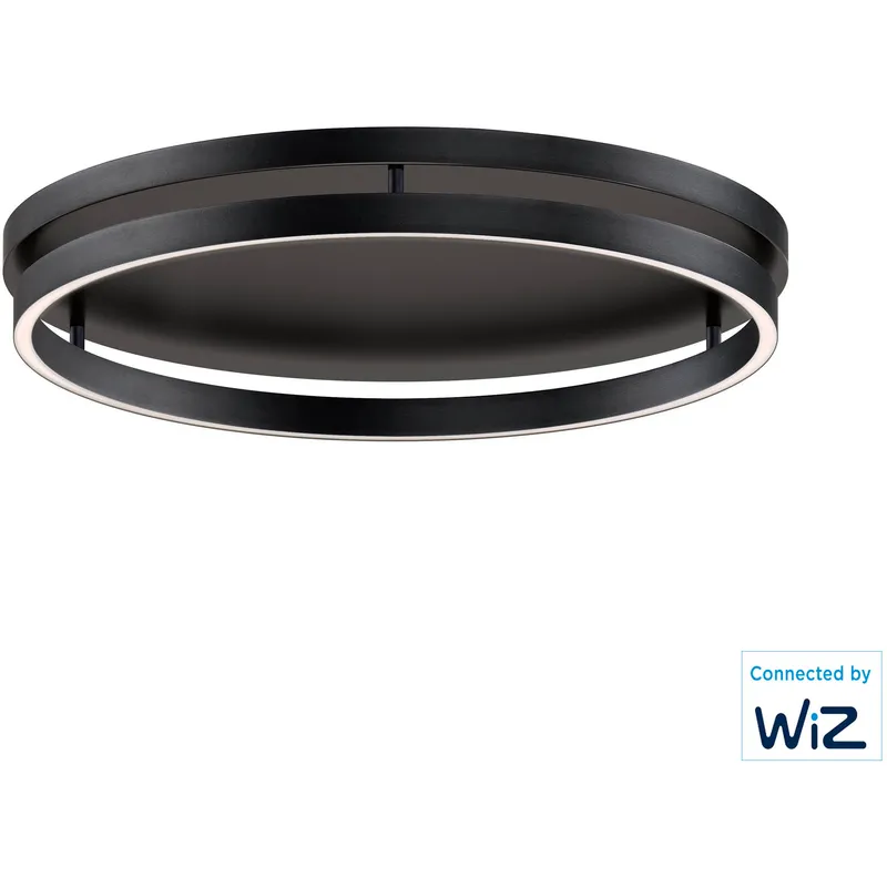 Groove WiZ LED 24.5 inch Black Flush Mount Ceiling Light