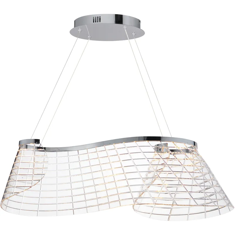 Tartan LED 32 inch Polished Chrome Linear Pendant Ceiling Light