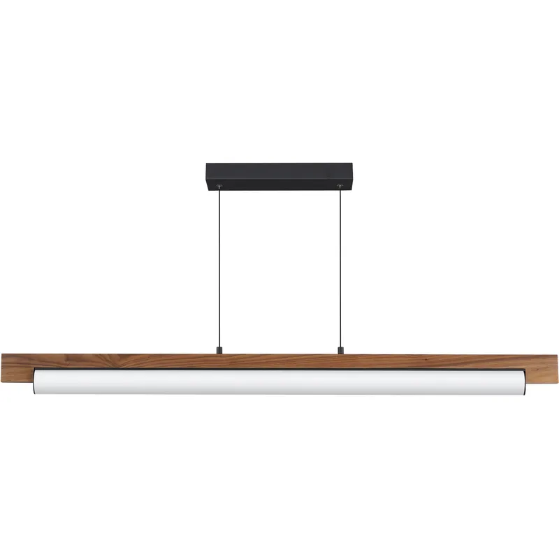Joist LED 45.25 inch Walnut and Black Linear Pendant Ceiling Light