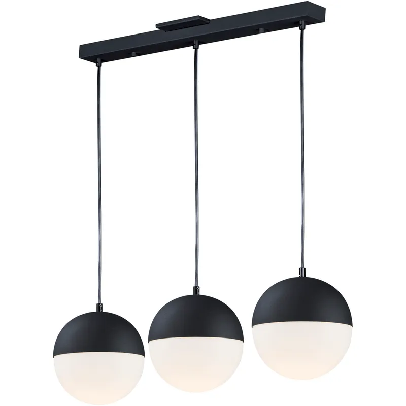 Half Moon LED 30.25 inch Black Linear Pendant Ceiling Light