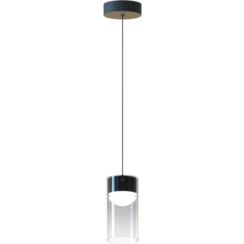 Highball LED 4.25 inch Gunmetal Mini Pendant Ceiling Light in Graduating Smoke