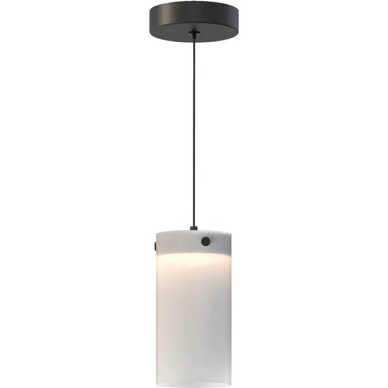 Highball LED 4.25 inch Black Mini Pendant Ceiling Light in Translucent Frost