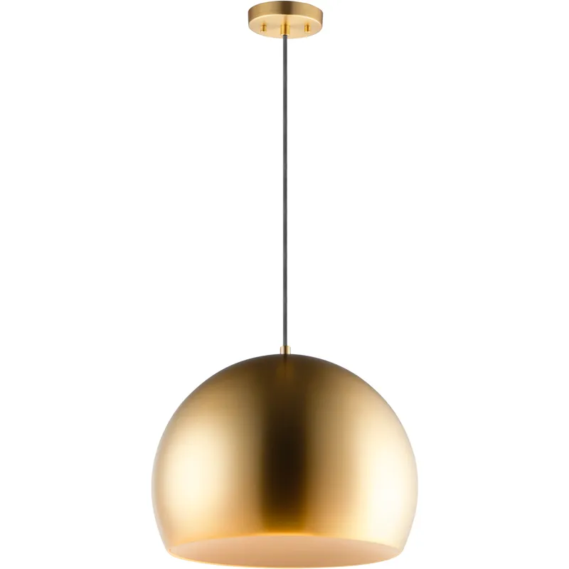 Palla LED 19.75 inch Satin Brass and Coffee Single Pendant Ceiling Light