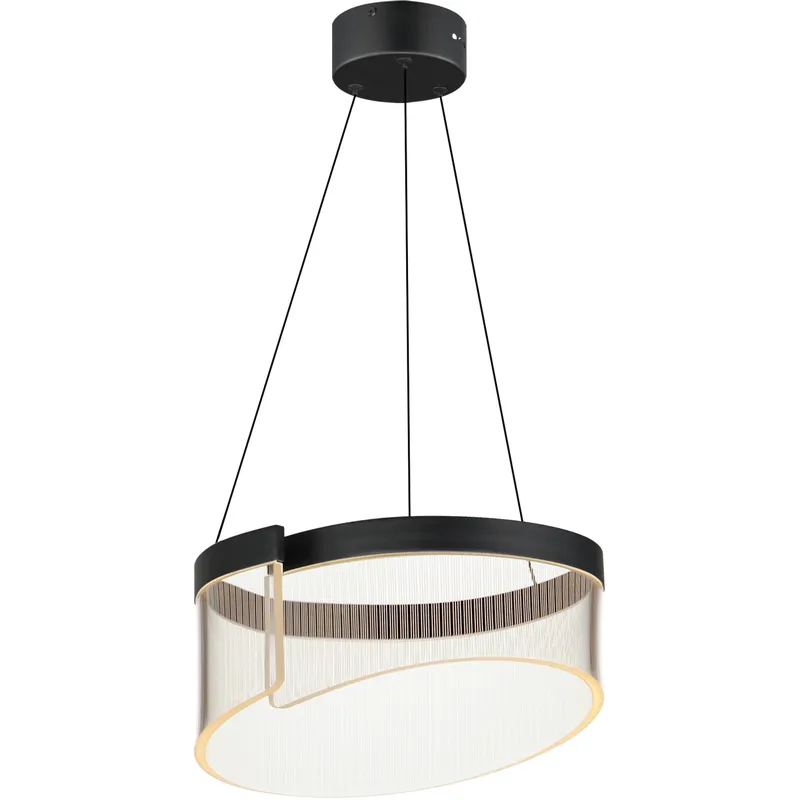 Sonata LED 13 inch Black Suspension Pendant Ceiling Light