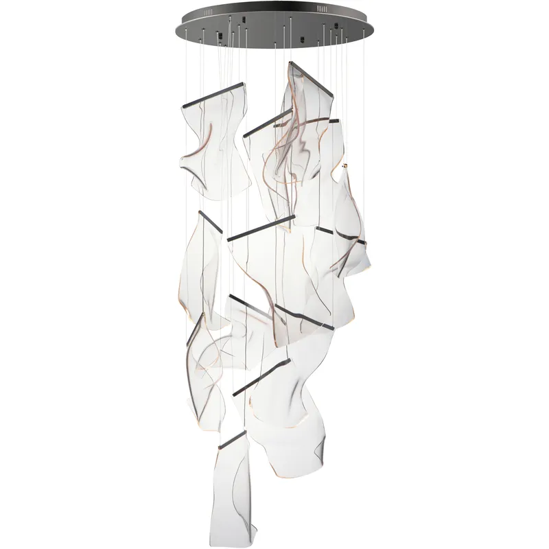 Rinkle LED 27.5 inch Brushed Gunmetal Multi-Light Pendant Ceiling Light