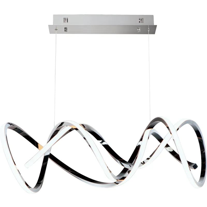 Signature LED 15.75 inch Black Chrome Single Pendant Ceiling Light
