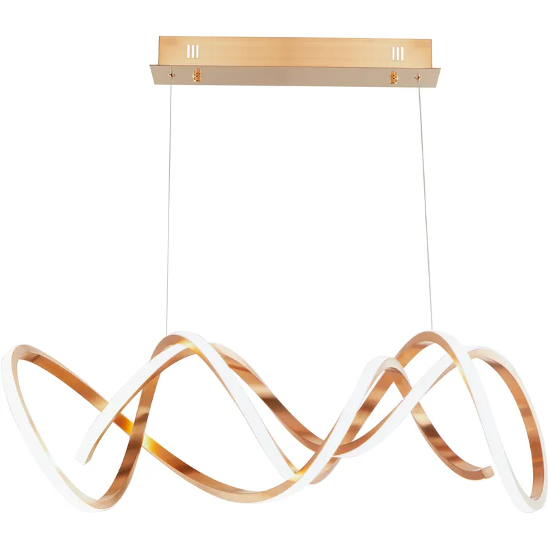 Signature LED 15.75 inch Brushed Champagne Single Pendant Ceiling Light