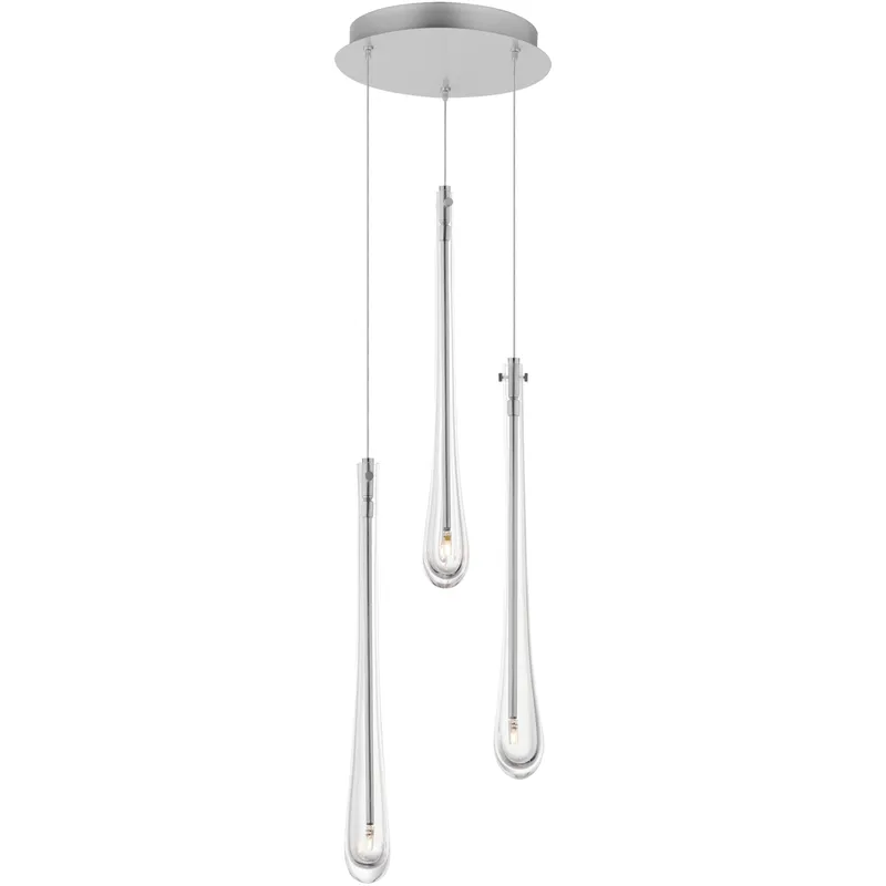 Stillo LED 10 inch Satin Nickel Multi-Light Pendant Ceiling Light