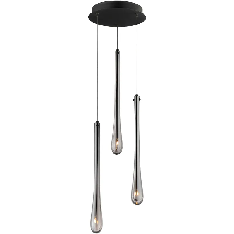 Stillo LED 10 inch Black Multi-Light Pendant Ceiling Light