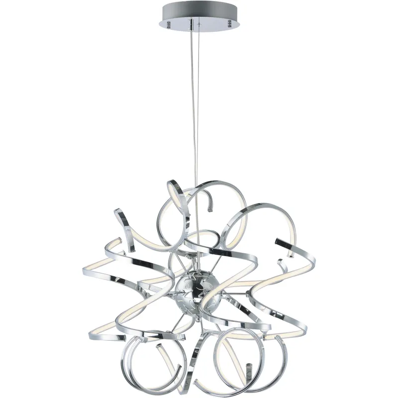 Chaos LED 23.5 inch Polished Chrome Single Pendant Ceiling Light
