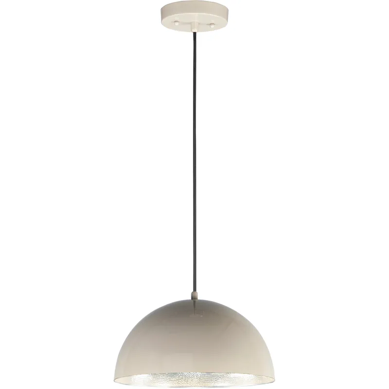 Hemisphere LED 14 inch Gloss Taupe and Aluminum Single Pendant Ceiling Light