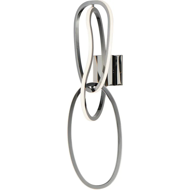 Unity LED 8 inch Black Chrome Wall Sconce Wall Light