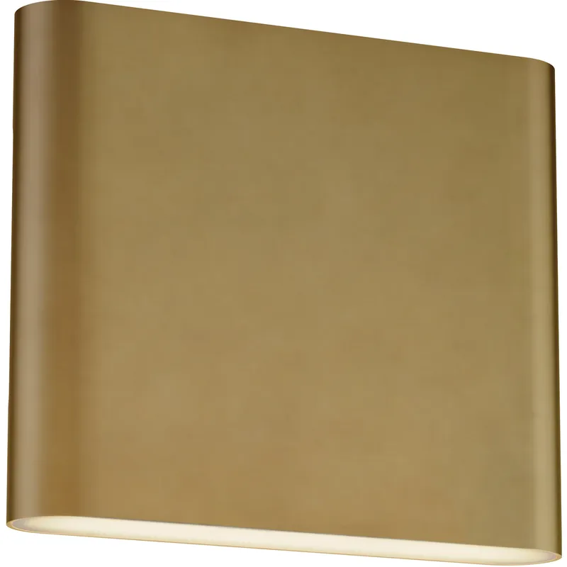 Spartan LED 7.75 inch Natural Aged Brass ADA Wall Sconce Wall Light