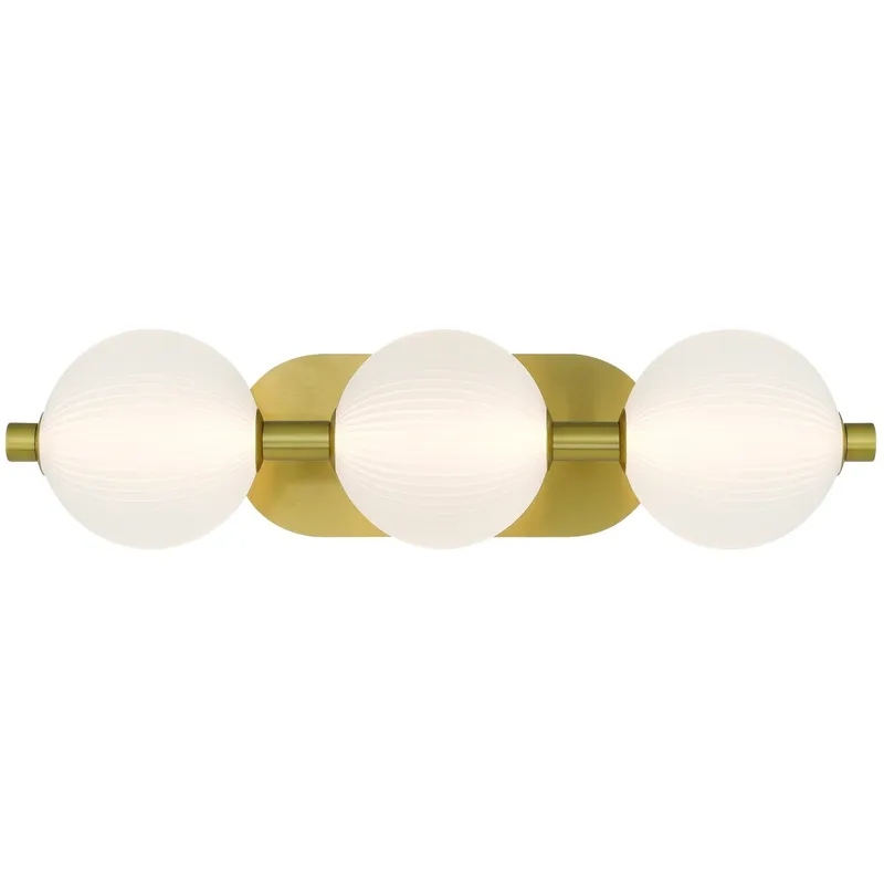 Palmas 3 Light 22.5 inch Gold Vanity Light Wall Light