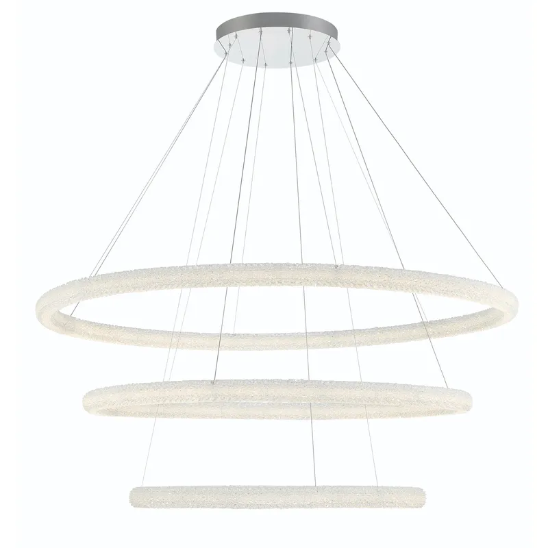 Sassi LED 60 inch Chrome Chandelier Ceiling Light