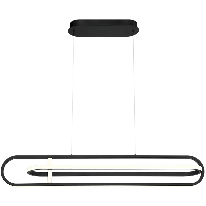 Demark Linear Chandelier Ceiling Light in Black
