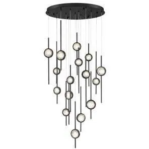 Barletta LED 32 inch Black Chandelier Ceiling Light