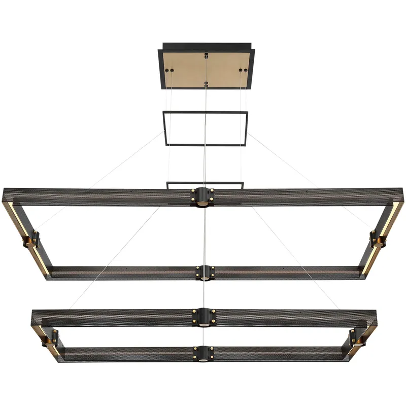 Admiral LED 29 inch Gold and Black Chandelier Ceiling Light