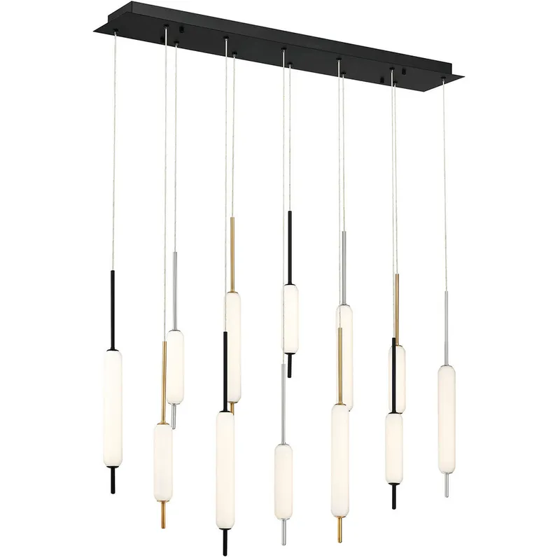 Cumberland LED 7.25 inch Mix Chandelier Ceiling Light in Antique Brass/Black