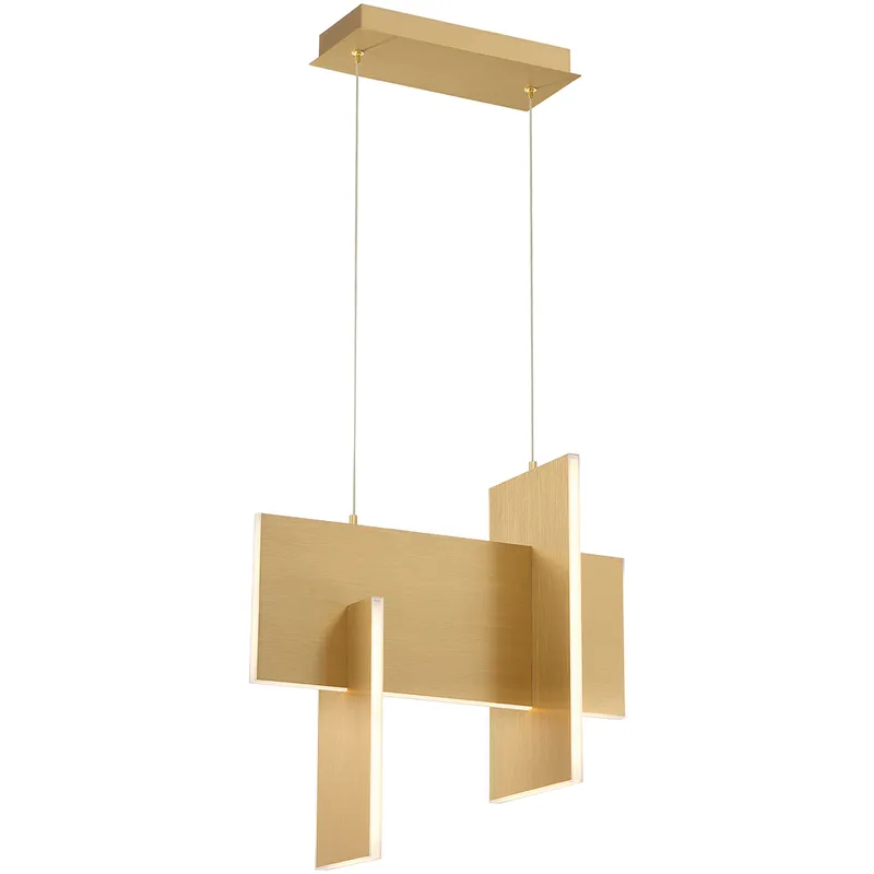 Coburg LED 8 inch Gold Chandelier Ceiling Light, Large
