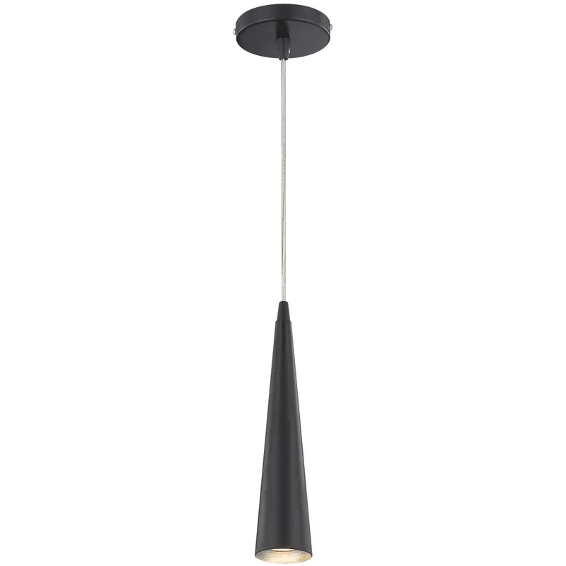 Sliver 1 Light 2.75 inch Black Mini Pendant Ceiling Light, Small