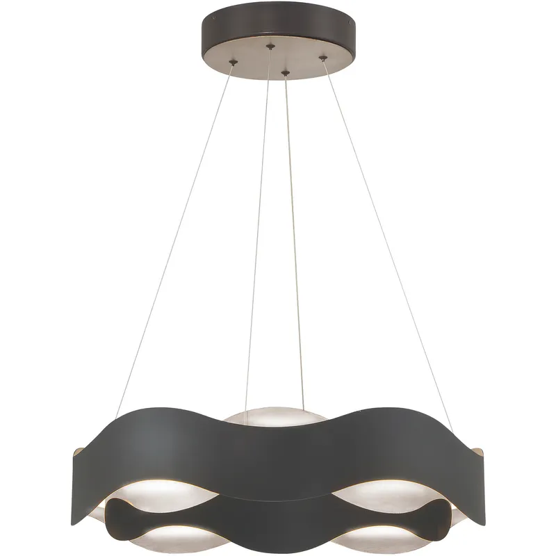 Vaughan LED 24 inch Silver and Black Pendant Ceiling Light