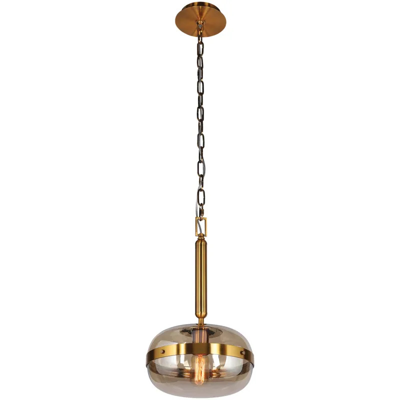 Nottingham 1 Light 10 inch Brass Pendant Ceiling Light, Small