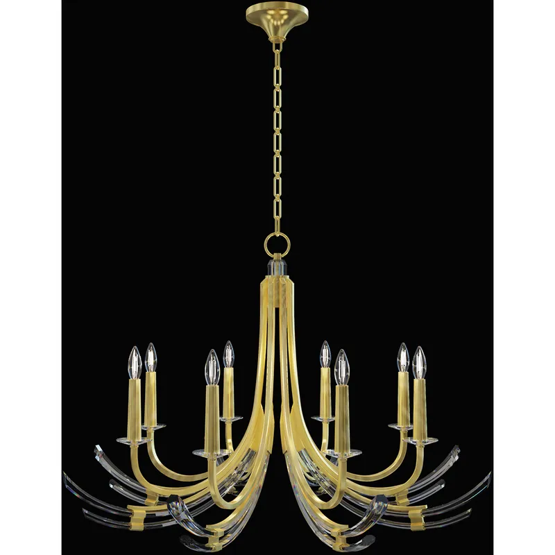 Trevi 8 Light 39.5 inch Gold Chandelier Ceiling Light