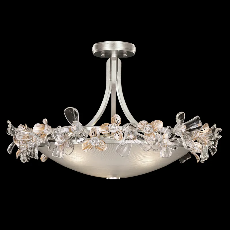 Azu LED 25.25 inch Silver Flush Mount Ceiling Light