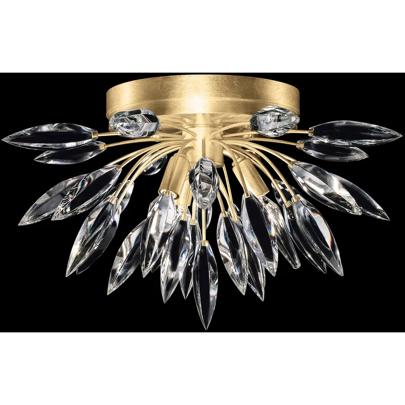 Lily Buds 3 Light 18.5 inch Gold Flush Mount Ceiling Light