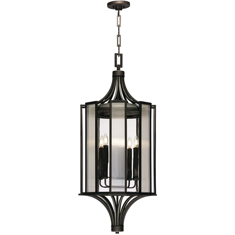 Bristol 6 Light 19.25 inch Black Outdoor Lantern
