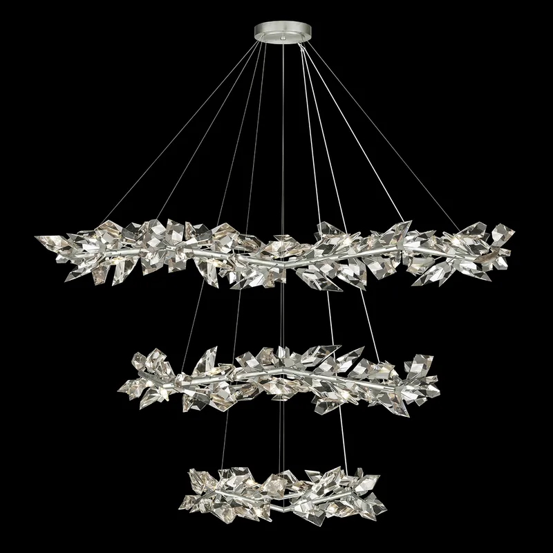 Foret 35 Light 71 inch Silver Pendant Ceiling Light