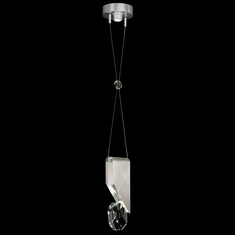 Aria 2 Light 7.25 inch Silver Pendant Ceiling Light in Brushed Silver