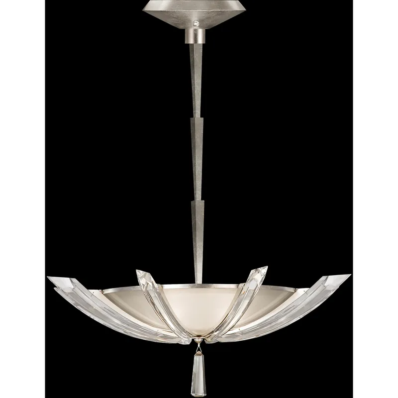 Vol de Cristal 3 Light 28 inch Silver Pendant Ceiling Light