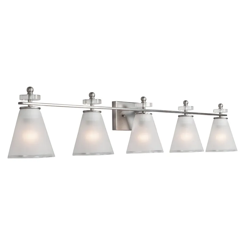 Signature 5 Light 46 inch Brushed Nickel Vanity Light Wall Light