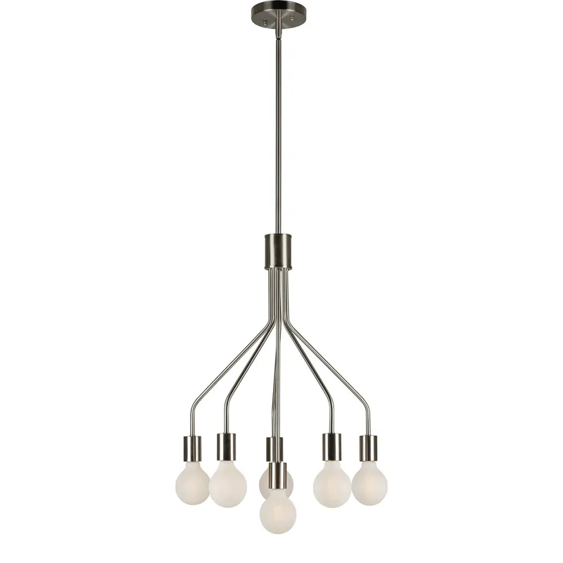 Signature 6 Light 16.75 inch Brushed Nickel Chandelier Ceiling Light