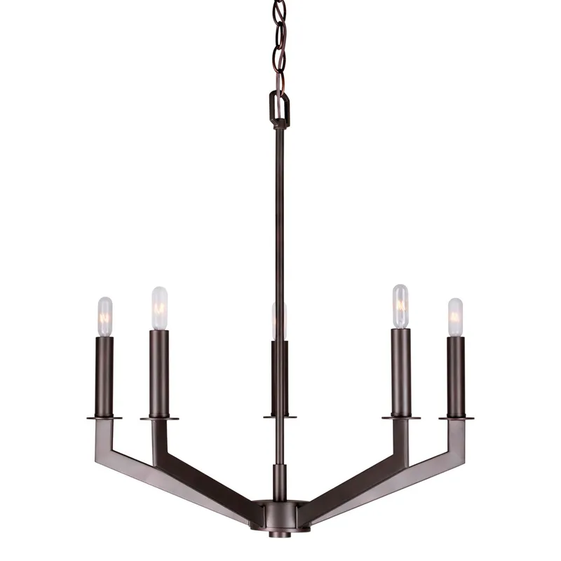 Signature 5 Light 21.25 inch Antique Bronze Chandelier Ceiling Light