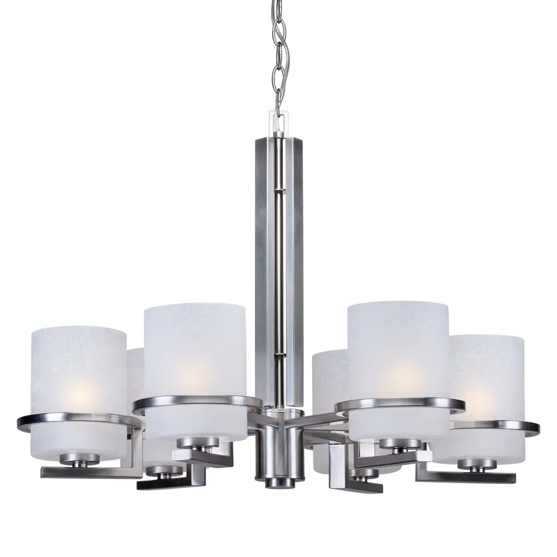 Signature 6 Light 27.5 inch Brushed Nickel Chandelier Ceiling Light