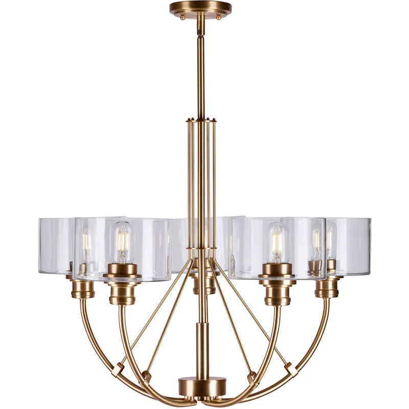 Zane 5 Light 27.5 inch Soft Gold Chandelier Ceiling Light