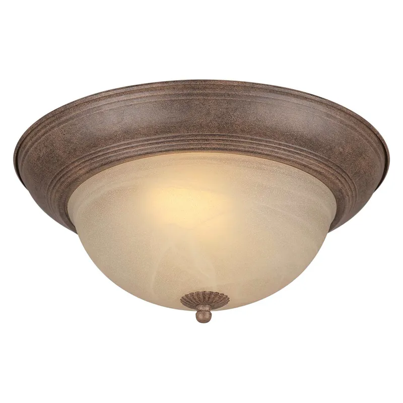 Signature 2 Light 13.25 inch Chestnut Flush Mount Ceiling Light