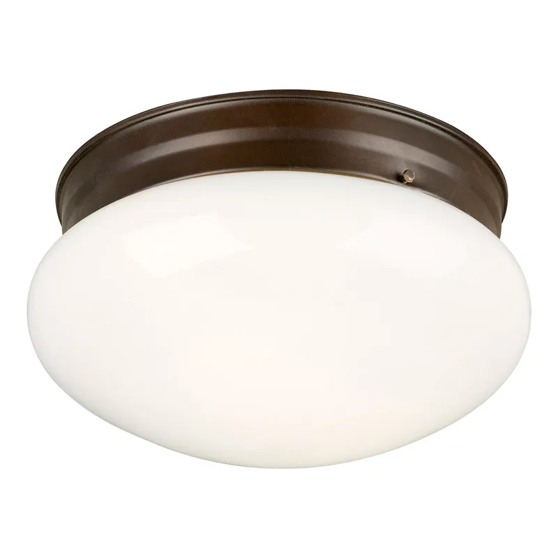 Signature 1 Light 7.5 inch Antique Bronze Flush Mount Ceiling Light