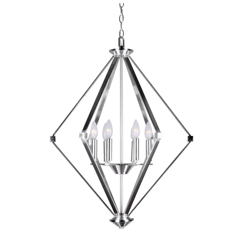 Signature 6 Light 23.75 inch Brushed Nickel Foyer Pendant Ceiling Light