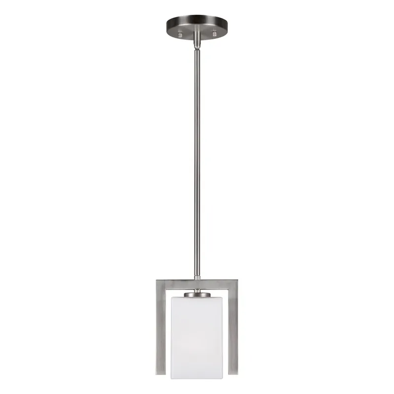 Signature 1 Light 4 inch Brushed Nickel Mini Pendant Ceiling Light