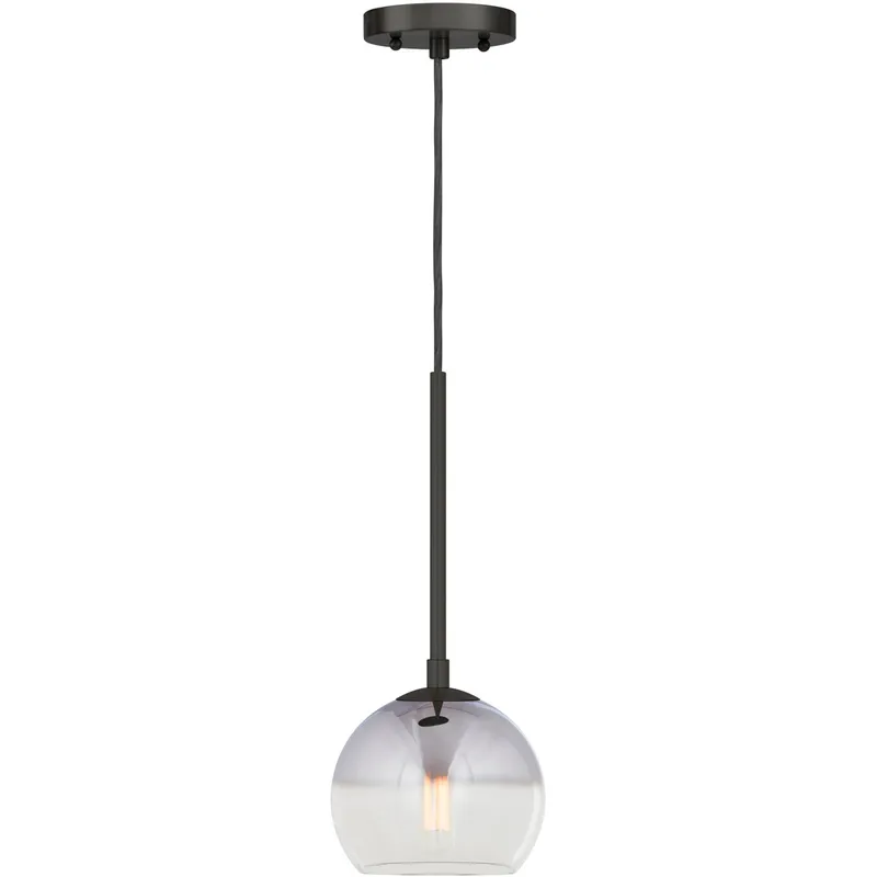 Callisto 1 Light 6.75 inch Black Pendant Ceiling Light