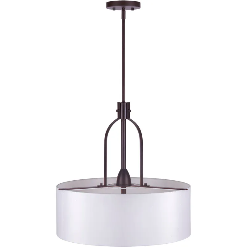 Tama 3 Light 21 inch Antique Bronze Drum Pendant Ceiling Light