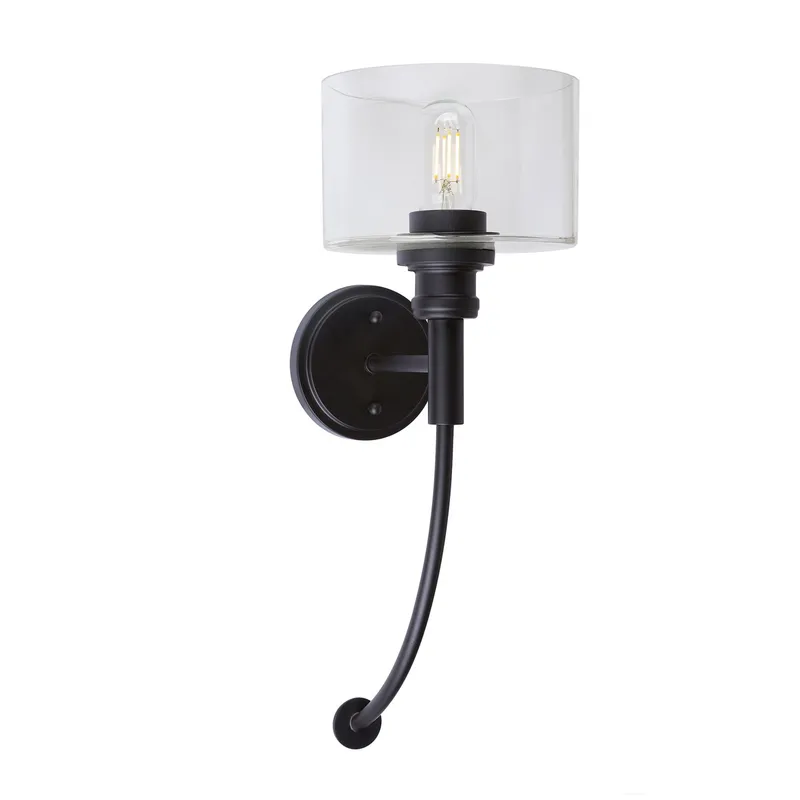 Zane 1 Light 7 inch Black Wall Sconce Wall Light